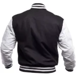 Black And White Letterman Jacket Back