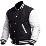 Black And White Letterman Jacket Right