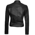 Black Leather Jacket For Women Back Black Leather Jacket For Women Back