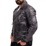 Black Moto Jacket Leather Right