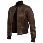 Brown Bomber Jacket Womens Right Brown Bomber Jacket Womens Right