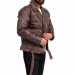Brown Leather Moto Jacket Half Brown Leather Moto Jacket Half