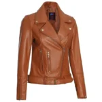 Brown Real Leather Jacket Left
