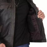 Dark Brown Leather Jacket Mens Inside