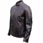Dark Brown Quilted Jacket Right Dark Brown Quilted Jacket Right
