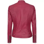 Hot Pink Biker Jacket Back Hot Pink Biker Jacket Back