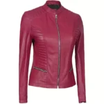 Hot Pink Biker Jacket Left Hot Pink Biker Jacket Left