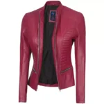 Hot Pink Biker Jacket Right Hot Pink Biker Jacket Right