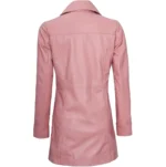 Hot Pink Leather Coat Back Hot Pink Leather Coat Back