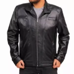 Lambskin Leather Jacket Mens Front Lambskin Leather Jacket Mens Front