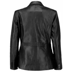 Leather Blazer For Women Back