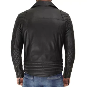 Leather Motorcycle Jacket Mens Back