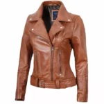 Light Tan Leather Jacket Right