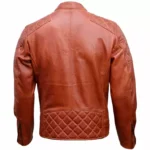 Mens Brown Quilted Jacket Back Mens Brown Quilted Jacket Back