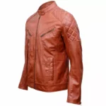 Mens Brown Quilted Jacket Right Mens Brown Quilted Jacket Right