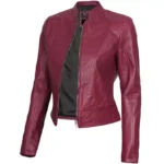 Pink Moto Leather Jacket Right Pink Moto Leather Jacket Right