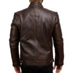 Real Leather Biker Jacket Back Real Leather Biker Jacket Back