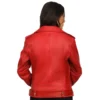 Red Leather Biker Jacket Women Red Leather Biker Jacket Women