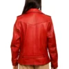 Red Leather Moto Jacket Women Red Leather Moto Jacket Women