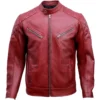 Red Quilted Leather Jacket Mens Red Quilted Leather Jacket Mens