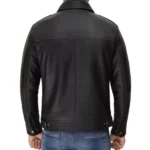 Vintage Black Leather Jacket Back Vintage Black Leather Jacket Back