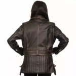 Vintage Brown Leather Coat Back Vintage Brown Leather Coat Back