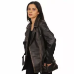 Vintage Brown Leather Coat Right Vintage Brown Leather Coat Right