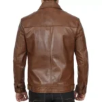 Vintage Coffee Brown Leather Jacket Back Vintage Coffee Brown Leather Jacket Back