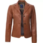 Womens Tan Blazer Front Open Womens Tan Blazer