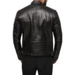 black-racer-jacket Cafe Racer Leather Jacket