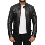 mens-black-leather-racer-jacket Mens Black Leather Racer Jacket