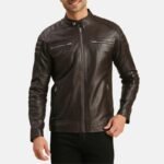 Brown Biker Jacket Mens