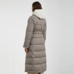 Beige Puffer Coat Back Beige Puffer Coat Back