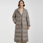 Beige Puffer Coat Front Beige Puffer Coat Front