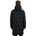 Black Puffer Coat With Hood For Mens Back Black Puffer Coat With Hood For Mens Back