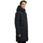 Black Puffer Coat With Hood For Mens Left Black Puffer Coat With Hood For Mens Left