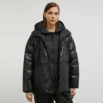 Black Puffer Jacket Women Front Open Black Puffer Jacket Women Front Open