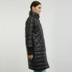 Black Quilted Coat Left Black Quilted Coat Left