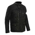 Black Quilted Puffer Jacket Left