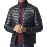 Black Shiny Puffer Jacket Right Black Shiny Puffer Jacket Right