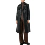 Black Trench Coat Women Front Open Black Trench Coat Women Front Open