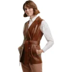 Brown Vest Womens Front Brown Vest Womens Front