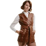 Brown Vest Womens Left Brown Vest Womens Left