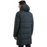 Grey Puffer Coat With Fur Hood For Mens Back Grey Puffer Coat With Fur Hood For Mens Back