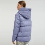 Light Blue Puffer Jacket Left