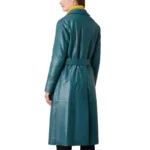 Light Blue Trench Coat Back Light Blue Trench Coat Back