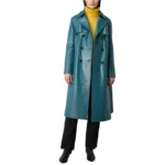 Light Blue Trench Coat Front Open Light Blue Trench Coat Front Open