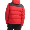 Men Red And Black Lightweight Hooded Puffer Jacket