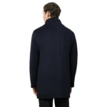 Navy Blue wool coat For Mens back Navy Blue wool coat For Mens back