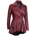 Purple Peplum Jacket Left Purple Peplum Jacket Left